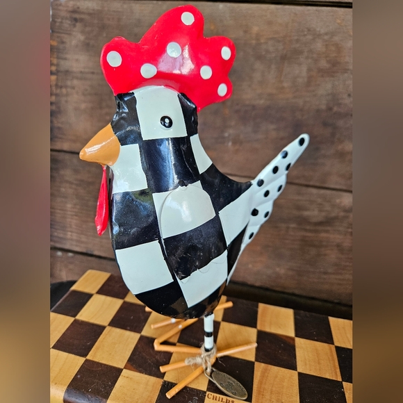MacKenzie-Childs Other - Mackenzie Childs Medium Checkerdot Rooster